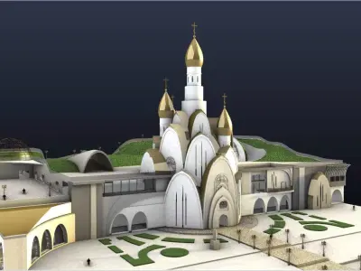 CATHEDRAL WITH ARTS CENTER 3D model
