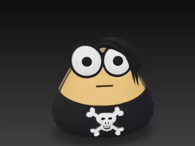 figura chistosa emo para llavero  3D print model