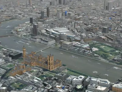 London City UK Low-poly 3D model