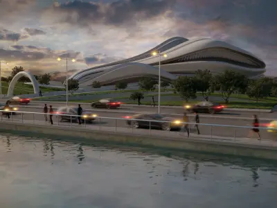 Futuristic building 3D model