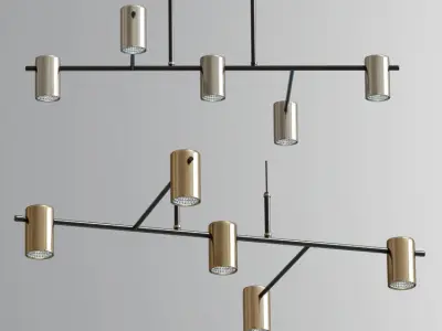 Modern Ceiling Chandelier Suspension Collection 06 3D model