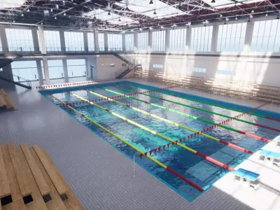 Swimming Pool Low-poly 3D model