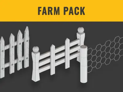 74 Farm equipment - Game Ready - Low-poly 3D model