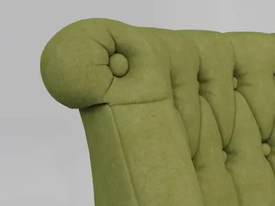 Furnished Chair 3D Model 3D model
