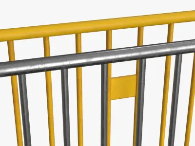 Road Safety Barrier Low-poly 3D model