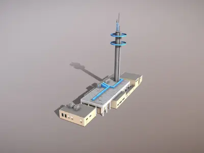 Building Nice France Telecom Low-poly 3D model