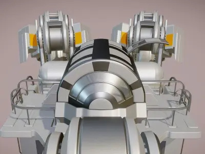 Futuristic Trike High Poly Version 3 3D model