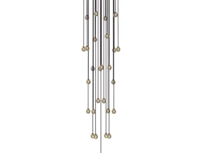 Pearl Round Chandelier 175in 3D model