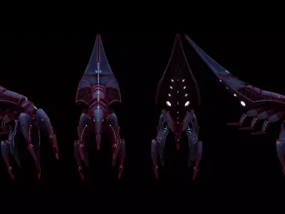 Mass Effect - Reaper Sovereign Low-poly 3D model