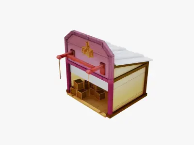 Old West Building Pack Low-poly 3D model