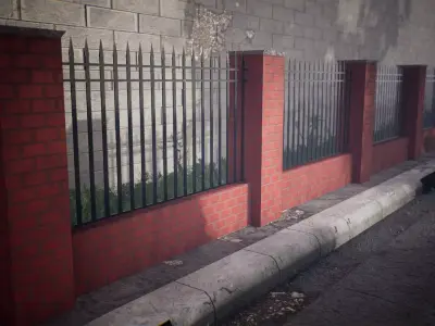Modular Fences  54 Assets Low-poly 3D model
