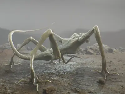 The Alien Symbiont from Sputnik Low-poly 3D model