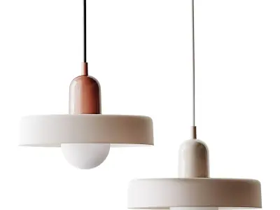 Ceramic Disc Orb Pendant By In Common With 3D model