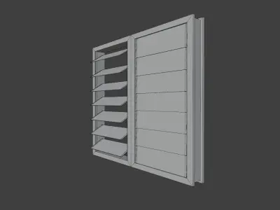 The Jalousie Window Low-poly 3D model