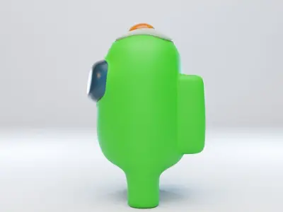 Among Us Egg Hat Character 3D model