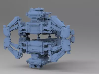 Advanced Ancient Civilization Ship architecture 5 3D model