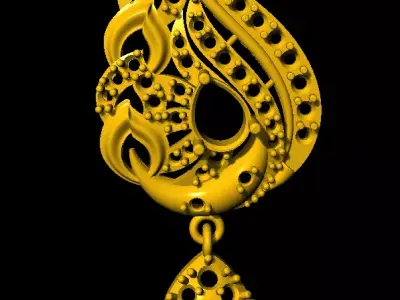 Tops earrings 3D print model