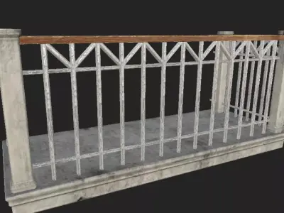 Modern Balcony Low-poly 3D model