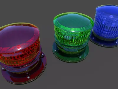 Threshold Lamp 02 Low-Poly Low-poly 3D model