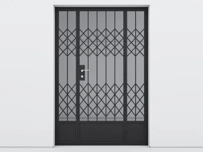 Aluminium door 30 3D model
