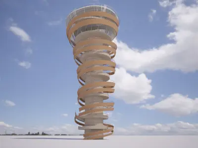 Observation Spiral Tower 3D model