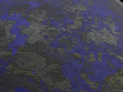 alien moon 010 Low-poly 3D model