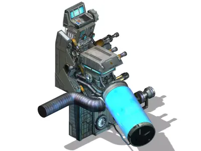 Machinery - Interior Wall 5 3D model