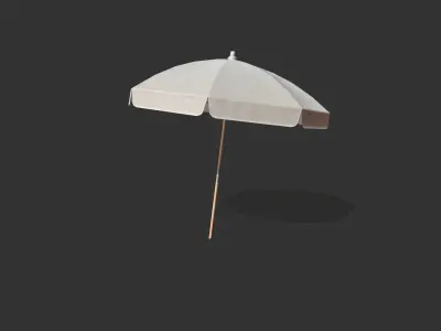 Beach Umbrella Low-poly 3D model