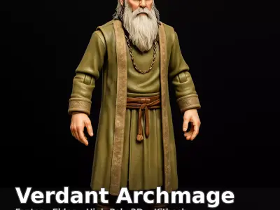 Elderfolk Fantasy Collection 4 Variants - High-Poly Kitbash 3D print model