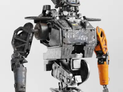 Chappie Robot Fully IK-Rigged 3D Model  3D model