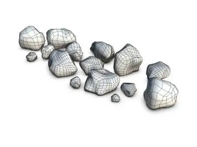 Rocks Low-poly 3D model