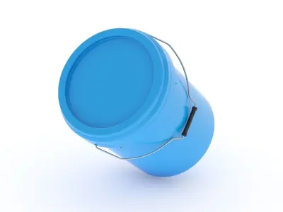 20L Plastic Bucket 3D model
