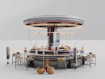 SciFi bar futuristic 3D model