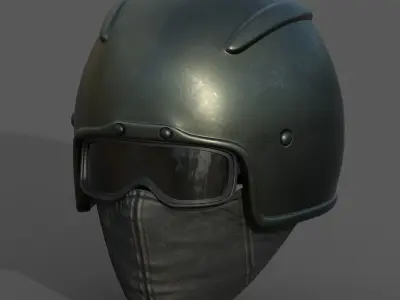 Helmet scifi military combat protection safety futuristic Low-poly 3D model