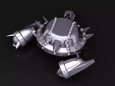 Armored Warrior Crab Pendant 3D print model
