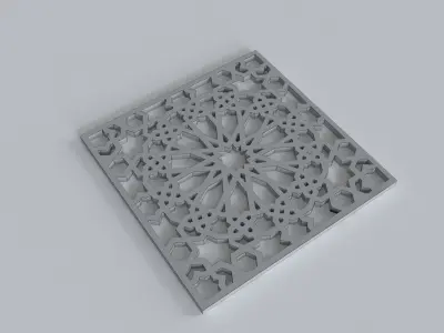 Islamic architectural panel 3D model