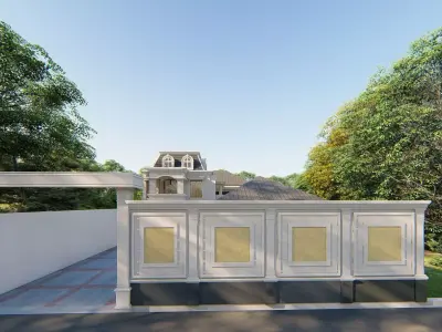 CLASSIC AMERICAN HOME DESIGN 3D model