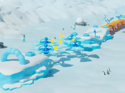 Platformer 6 Winter Low-poly 3D model