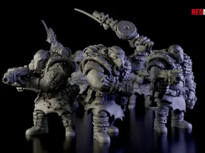 Squad of Abhuman Giants - Imperial Force 3D print model