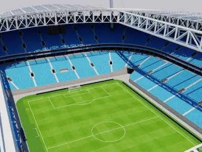 Krestovsky Stadium -  Saint Petersburg - Russia Low-poly 3D model