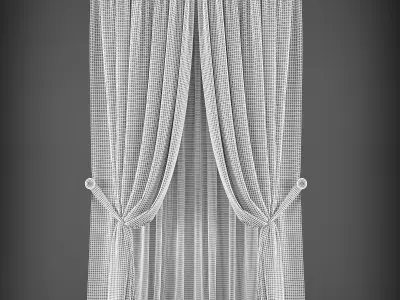 Curtain Low-poly 3D model 140