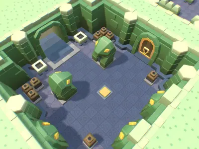 Snake Temple - Proto Series Low-poly 3D model