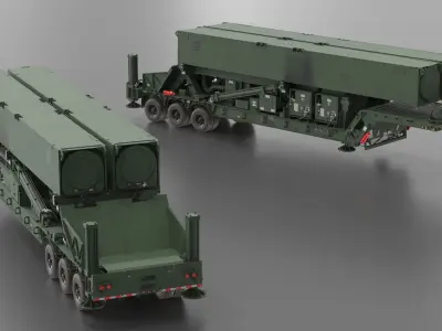  Hypersonic TEL Trailer Full Green Transport 