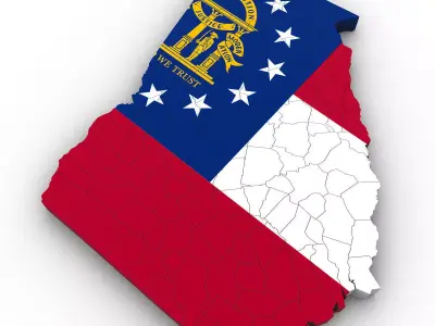 Georgia Political Map 3D model