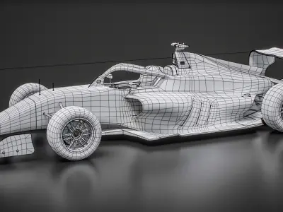  F1 Academy 2024 Tatuus F4-T-421 Race Car White Mockup 