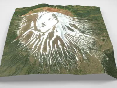 Mount Edgecumbe Kruzof Island Alaska 3D model