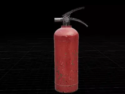 Fire Extinguisher Safety Prop 3D Model Game Ready Low-poly 3D model