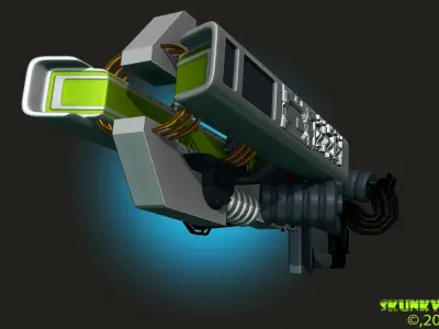 Railgun Rifle HighPoly 3DPrint 3D print model