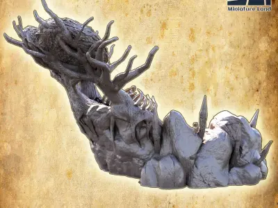 Cliff Harpy Nest  Tabletop Terrain 28 MM 3D print model