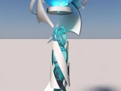Sci-fi Tower Low-poly 3D model